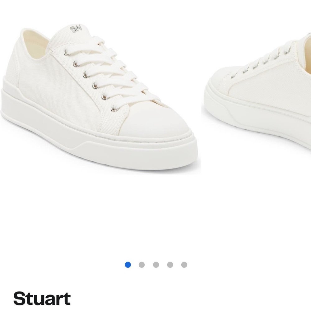 Stuart Weitzman Sammy white sneakers - brand new with box and dust bag